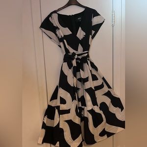 Maeve by Anthropology Black and White Wrap Dress